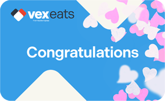 VEX Eats - Congratulations Personalised
