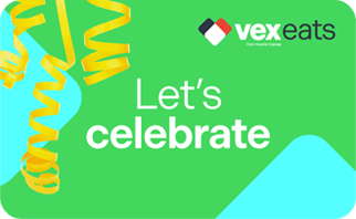 VEX Eats - Lets Celebrate Personalised